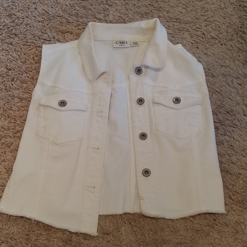 Cato girls white vest